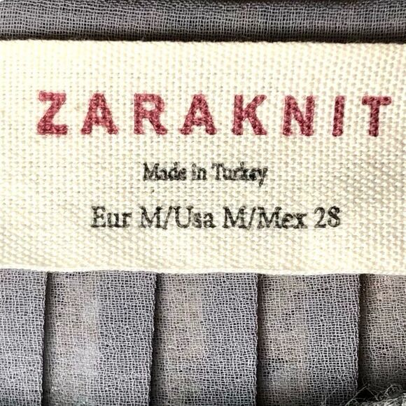 Zara Long Sleeve Sweater with Chiffon Pleated Back in Grey Women’s M - Picture 6 of 6